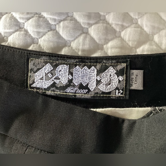 L.A.M.B. Fall2007 Black Front Pockets Straight Pencil Wool Skirt 12 - Picture 5 of 15